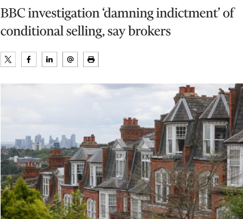 BBC investigation ‘damning indictment’ of conditional selling, say brokers